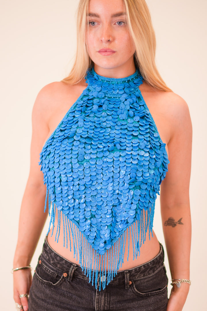 Oceana Blue Shell Top