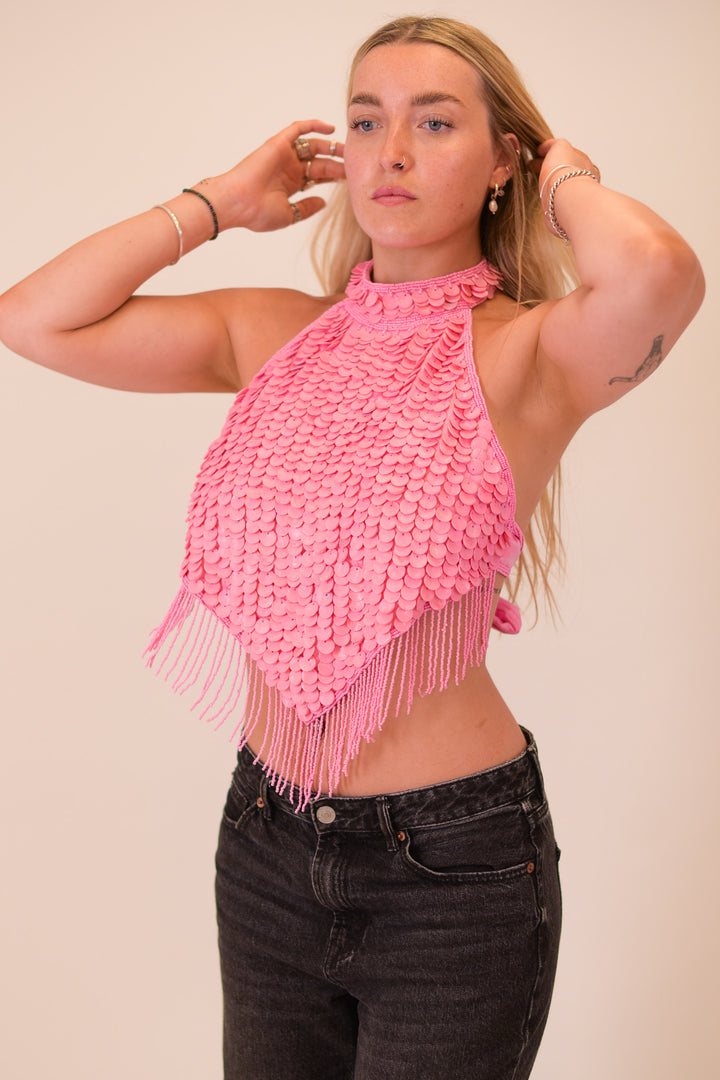 Oceana Pink Shell Top
