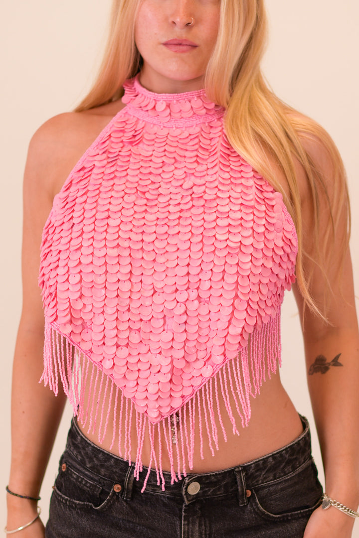 Oceana Pink Shell Top